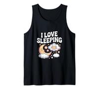 I Love Sleeping Moon Pecora Nuvole Stelle Canotta