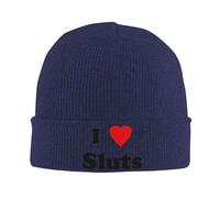 I Love Sluts I Love Hot Sluts Donna Uomo Skull cap Sportivo Berretto Beanie in Maglia Morbido Beanie Cappello per Tutte Le Stagioni Corsa Sci