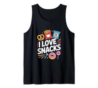 I Love Snacks Divertente Cibo Amanti Delizia Canotta