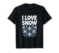 I Love Snow Winter Wonderland Fiocchi di neve Maglietta