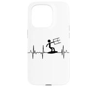 I Love Snowkiting Frequenza cardiaca Snowkiter Custodia per iPhone 15 Pro
