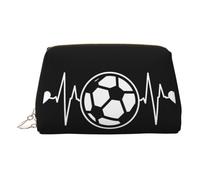 I Love Soccer - Borsa organizer in pelle per articoli da toeletta da donna, adatta ai viaggi, Oro, Taglia unica, Beauty case