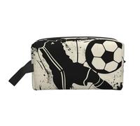 I Love Soccer Borsa per il trucco stampata grande borsa cosmetica da viaggio impermeabile borsa cosmetica borsa organizer per donne mamme ragazze
