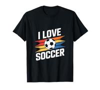 I Love Soccer Design in stile retrò vibrante Maglietta