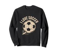 I Love Soccer Enthusiast Appassionato Gioco Felpa