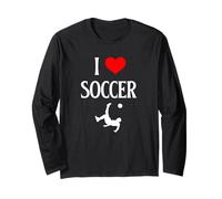 I Love Soccer I Heart Soccer Divertente Calcio Sport Amante Maglia a Manica