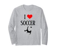 I Love Soccer I Heart Soccer Divertente Calcio Sport Amante Maglia a Manica