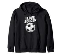 I Love Soccer Passion - Pallone da calcio Felpa con Cappuccio