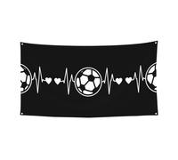 I Love Soccer Printing Holloween Festive Banner Decorations, cartello per celebrazioni, facile da appendere con corde, 1 confezione