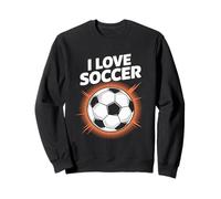 I Love Soccer Vibrante Passione Espressione Felpa