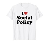 I Love Social Policy Student Major Graduation Maglietta