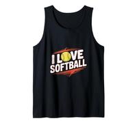 I Love Softball Entusiast Play Ball Canotta