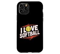 I Love Softball Entusiast Play Ball Custodia per iPhone 11 Pro