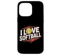 I Love Softball Entusiast Play Ball Custodia per iPhone 14 Pro Max