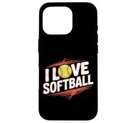 I Love Softball Entusiast Play Ball Custodia per iPhone 16 Pro