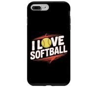 I Love Softball Entusiast Play Ball Custodia per iPhone 7 Plus/8 Plus