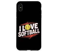 I Love Softball Entusiast Play Ball Custodia per iPhone XS Max