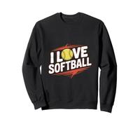 I Love Softball Entusiast Play Ball Felpa
