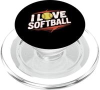 I Love Softball Entusiast Play Ball PopSockets PopGrip per MagSafe