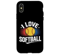 I Love Softball - Pallina gialla Custodia per iPhone X/XS