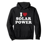 I Love Solar Power Energia rinnovabile Ambiente Ecologico Felpa con Cappuccio