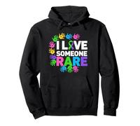 I Love Someone Rare Zebra Ribbon Consapevolezza delle malattie rare Felpa con Cappuccio