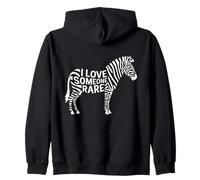 I Love Someone Rare Zebra Ribbon Consapevolezza delle malattie rare Felpa con Cappuccio