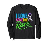 I Love Someone Rare Zebra Ribbon Consapevolezza delle malattie rare Maglia a Manica
