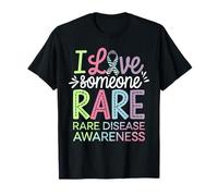 I Love Someone Rare Zebra Ribbon Consapevolezza delle malattie rare Maglietta