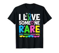 I Love Someone Rare Zebra Ribbon Consapevolezza delle malattie rare Maglietta