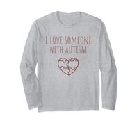 I Love Someone with Autism Maglia a Manica