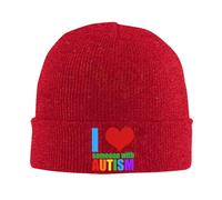 I Love Someone with Autism Uomo Donna Skull cap Caldo Berretto Elastico Beanie Cappello per All'Aperto Corsa Sci