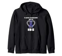 I Love Someone With IBS Irritable Bowel Syndrome Awareness Felpa con Cappuccio