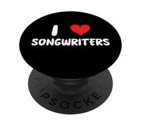 I Love Songwriters - Musica Song Sing Country Rap Rock Indie PopSockets PopGrip Adesivo