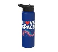 I Love Space Galactic Cosmos Nebulosa Stainless Steel Insulated Water Bottle