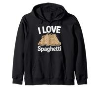 I Love Spaghetti Enthusiast Dichiarazione Felpa con Cappuccio