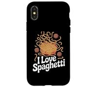 I Love Spaghetti Noodles Polpette Divertimento Custodia per iPhone X/XS