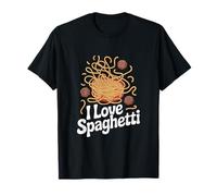 I Love Spaghetti Noodles Polpette Divertimento Maglietta