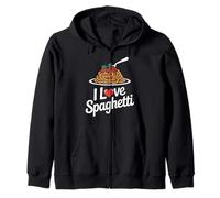 I Love Spaghetti Pasta Appassionato Felpa con Cappuccio
