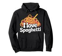 I Love Spaghetti Pasta Noodles Umorismo Felpa con Cappuccio