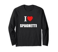 I Love Spaghetti per Cuochi Chef E Amanti del Cibo Italiano Maglia a Manica