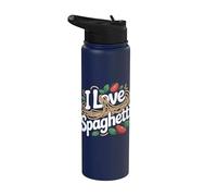 I Love Spaghetti Pomodoro Basilico Pasta Divertimento Stainless Steel Insulated Water Bottle