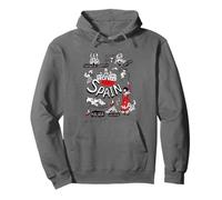 I Love Spain, Cool Spain Map with Traditional Style Doodles Felpa con Cappuccio