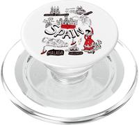 I Love Spain, Cool Spain Map with Traditional Style Doodles PopSockets PopGrip per MagSafe