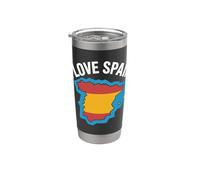 I Love Spain Map Entusiast Design Bicchiere termico in acciaio inox doppia parete