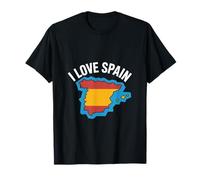I Love Spain Map Entusiast Design Maglietta