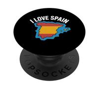 I Love Spain Map Entusiast Design PopSockets PopGrip Adesivo