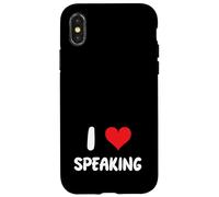 I Love Speaking - Public Speaker Speak Presentazione Presente Custodia per iPhone X/XS