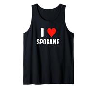 I Love Spokane Washington - Cuore - Viaggio Vacanze Souvenir Canotta