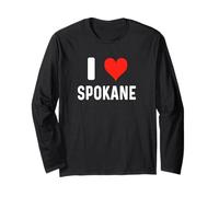 I Love Spokane Washington - Cuore - Viaggio Vacanze Souvenir Maglia a Manica